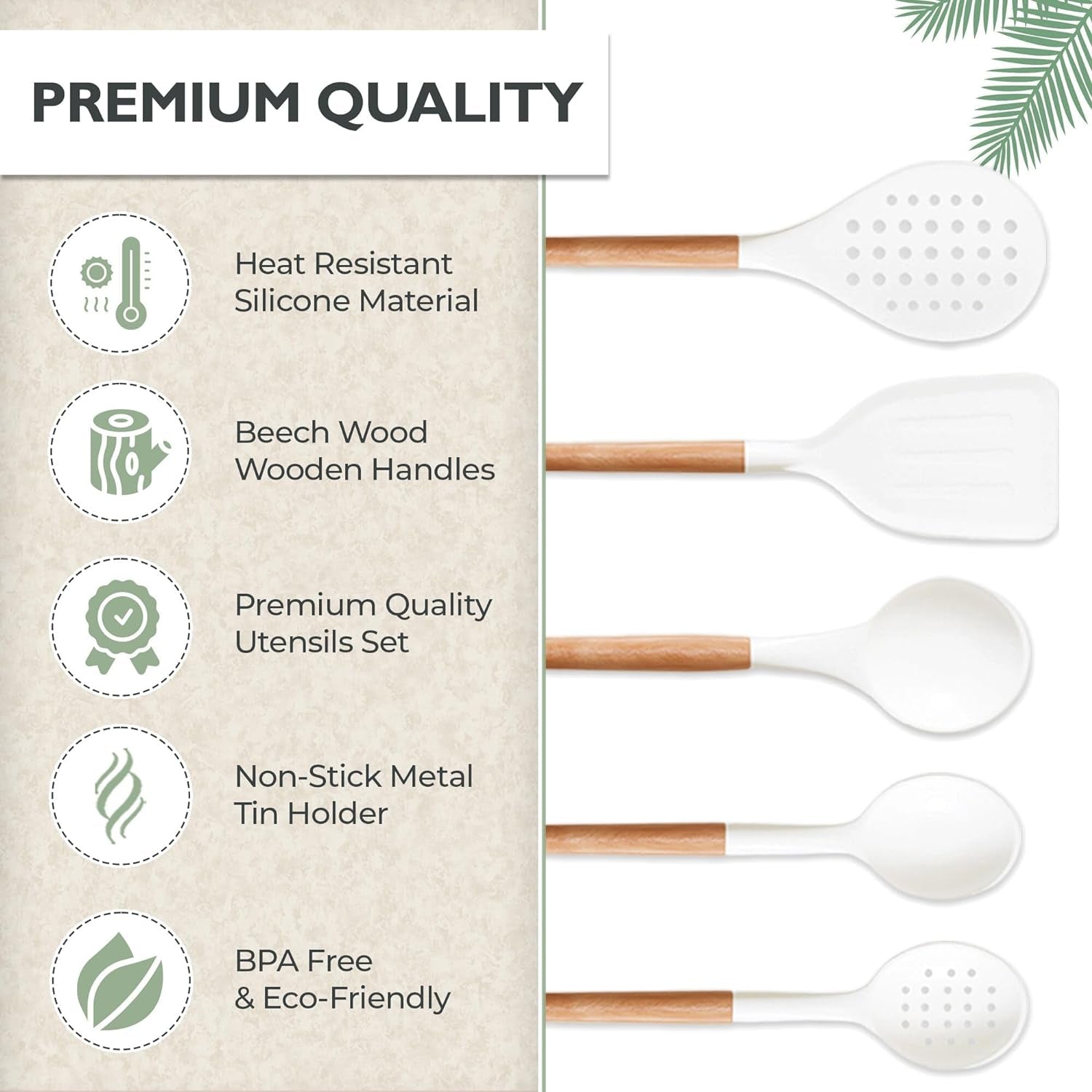 Silicone Cooking Utensils Set White–11Pcs Silicone Spatula Sets for Cooking | Kitchenware Set, Bpa-Free Kitchen Utensils Set, White Spatula Set | Non Toxic Cooking Utensils Set with Utensil Holder